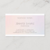 Carte De Visite Salon Élégant Couleurs Moderne Professionnel Plain (Dos)