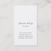 Carte De Visite Salon élégant de ciseaux argentés antiques de (Dos)