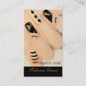 Carte De Visite salon élégant de manucure à ongles (Devant)