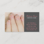 Carte De Visite salon élégant de manucure à ongles (Devant)