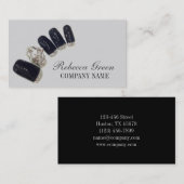 Carte De Visite salon élégant de manucure à ongles (Devant / Derrière)