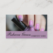 Carte De Visite salon élégant de manucure à ongles (Devant)