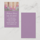 Carte De Visite salon élégant de manucure à ongles (Devant / Derrière)