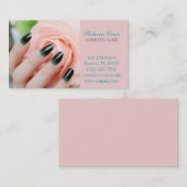Carte De Visite salon élégant de manucure à ongles (Devant / Derrière)