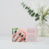Carte De Visite salon élégant de manucure à ongles (Debout devant)