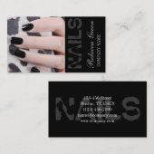 Carte De Visite salon élégant de manucure à ongles (Devant / Derrière)