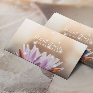 Carte De Visite Salon élégant de spa de fleur de Lotus