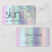 Carte De Visite Salon Esthétique Holographique Parties scintillant (Devant / Derrière)