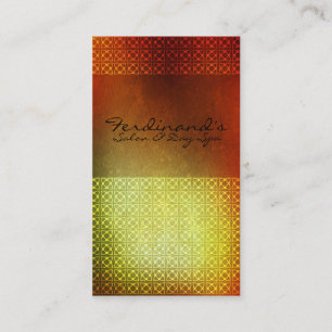 Carte De Visite Salon et PS contemporains oranges