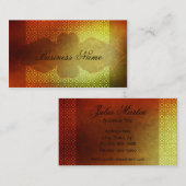 Carte De Visite Salon et spa contemporains oranges (Devant / Derrière)