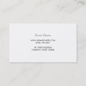 Carte De Visite Salon et Spa de papillon noir et argent (Dos)