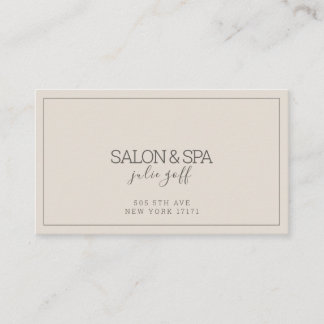 Carte De Visite Salon et Spa Professionnel Moderne