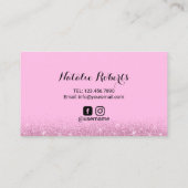 Carte De Visite Salon Eyebrow Microblading Parties scintillant ros (Dos)