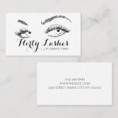 Carte De Visite Salon Eyebrows & Eyelash (Devant / Derrière)