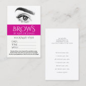 Carte De Visite Salon Eyelashes Eyelashes Card (Devant / Derrière)