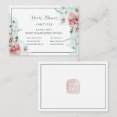 Carte De Visite Salon Floral Aquarelle (Devant / Derrière)