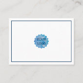 Carte De Visite Salon Floral Aquarelle Bleu (Dos)