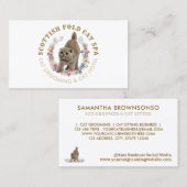 Carte De Visite Salon Grossissant Animaux Spa Scottish Fold Cat (Devant / Derrière)