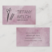 Carte De Visite Salon Grunge Design (Devant / Derrière)