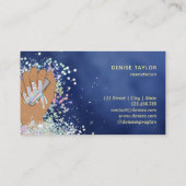 Carte De Visite salon holographique ongle femme main nails technic (Dos)