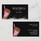 Carte De Visite salon holographique ongle femme main nails technic (Devant / Derrière)