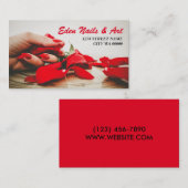 Carte De Visite Salon Hot Red Nails (Devant / Derrière)