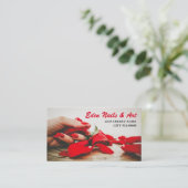 Carte De Visite Salon Hot Red Nails (Debout devant)