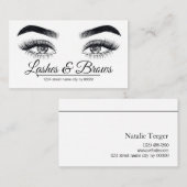 Carte De Visite Salon Lashes & Brows (Devant / Derrière)