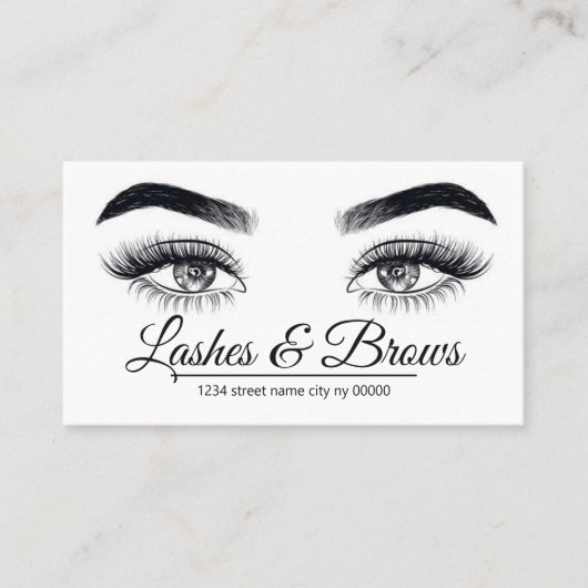 Carte De Visite Salon Lashes & Brows (Devant)
