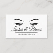 Carte De Visite Salon Lashes & Brows (Devant)