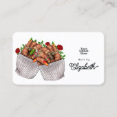 Carte De Visite Salon mexicain vibrant de griffes à ongles (Devant)