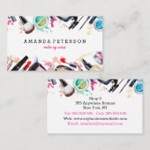 Carte De Visite Salon moderne à l'aquarelle branché (Devant / Derrière)