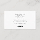 Carte De Visite Salon moderne à ongles Signature de script photo (Dos)