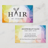 Carte De Visite Salon moderne contemporain Abstrait de coiffure St (Devant / Derrière)
