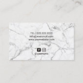 Carte De Visite Salon moderne de marbre d'or de maquilleur de (Dos)