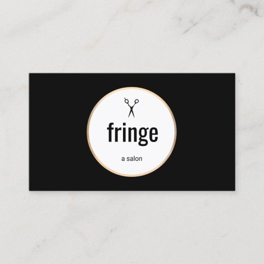 Carte De Visite Salon moderne moderne noir et blanc (Devant)