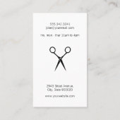 Carte De Visite Salon moderne Shears Monogramme / Spatte d'or (Dos)