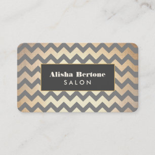 Carte De Visite Salon Motif Gold Chevron et Spa