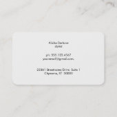 Carte De Visite Salon Motif Gold Chevron et Spa Turquoise (Dos)