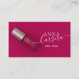 Carte De Visite Salon Nail Tech Nail De Luxe Pink Color