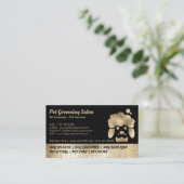 Carte De Visite Salon Pet Grooming Gold Sparkings (Debout devant)