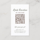 Carte De Visite Salon pour animaux de compagnie Boutique Chihuahua (Dos)