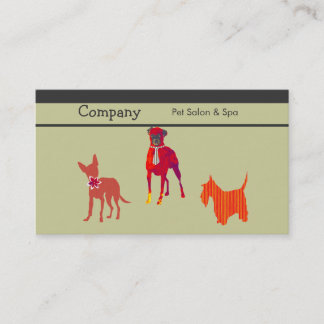 Carte De Visite Salon pour animaux de compagnie et soins Spas et d