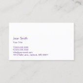 Carte De Visite Salon pour animaux de compagnie Soins pour animaux (Dos)