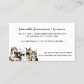 Carte De Visite Salon pour animaux domestiques Chats Spas (Dos)
