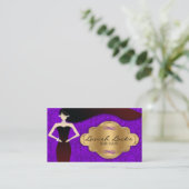 Carte De Visite Salon pourpre de coiffeur de damassé d'or (Debout devant)