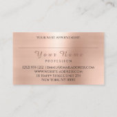 Carte De Visite Salon professionnel Nails Manicurist Rose Gold (Dos)
