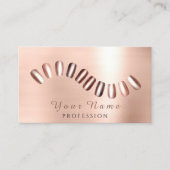 Carte De Visite Salon professionnel Nails Manicurist Rose Gold (Devant)