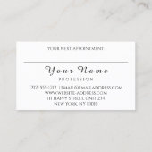 Carte De Visite Salon professionnel Nails Manicurist Rose noir (Dos)