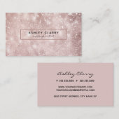 Carte De Visite Salon rose à la mode de maquilleur de parties (Devant / Derrière)